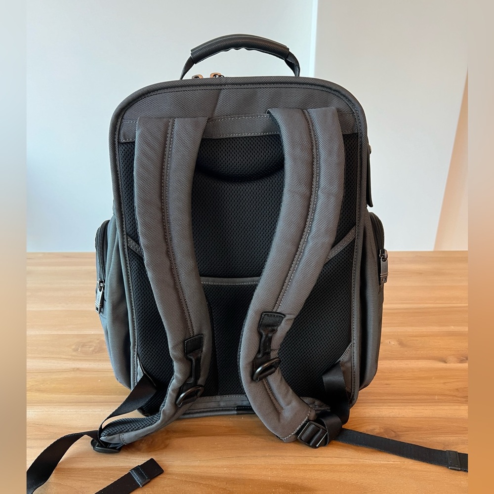 Tumi Nylon Ballistic Backpack With Tpass In Grey Gem